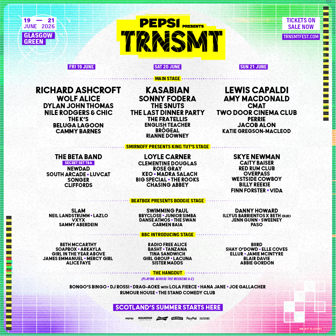 One Month Until Pepsi MAX Presents TRNSMT 2026